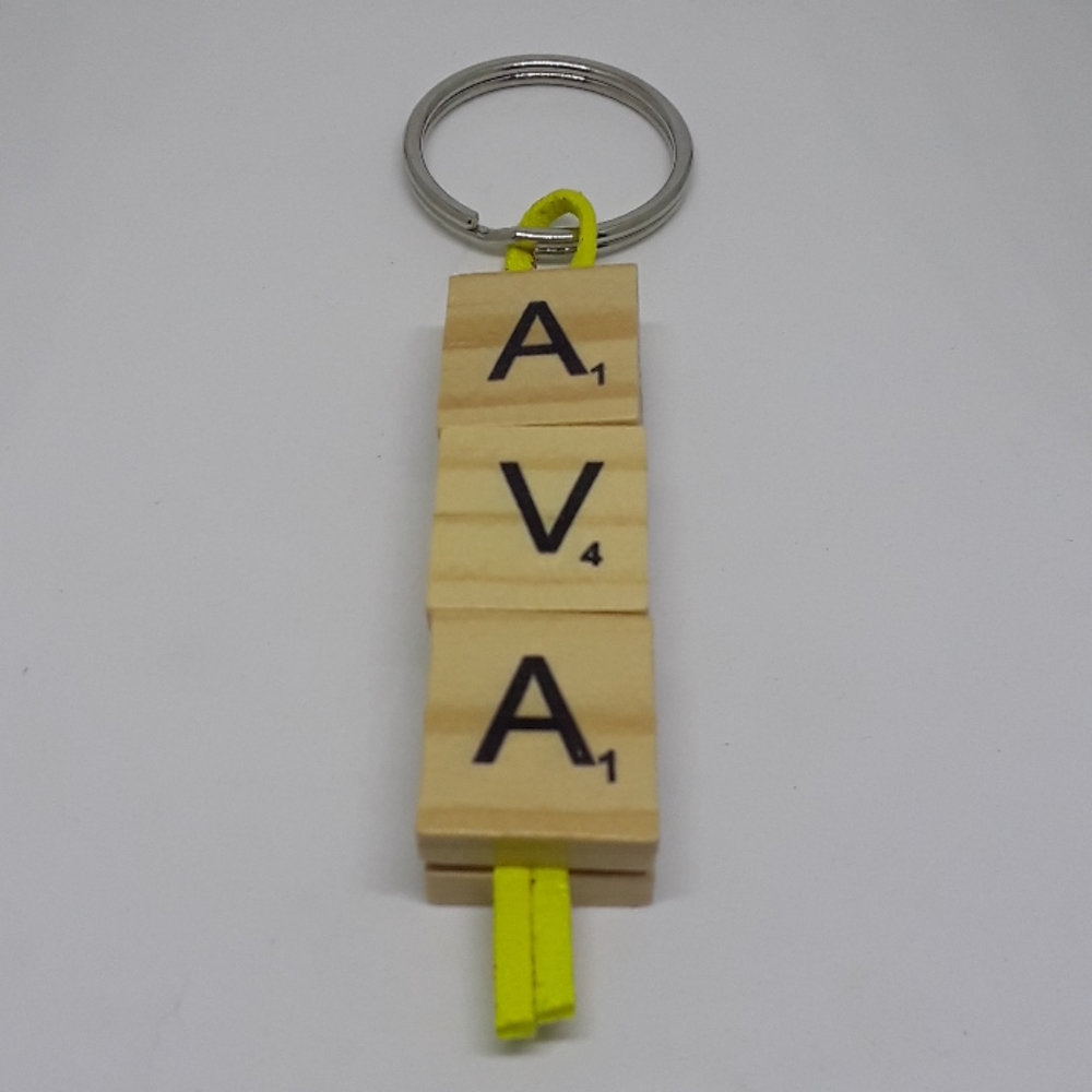Handmade Name (Ava) keychain